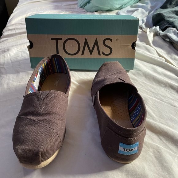 Ash grey TOMS worn twice - Picture 4 of 4